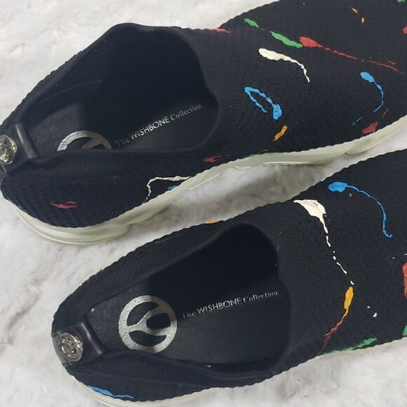 The Wishbone Collection size 10 slip on sneakers Pop of Paint Splash - Picture 6 of 7